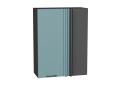 Шкаф верхний прямой угловой Флэт 700Н Grey-green In 2S / Graphite