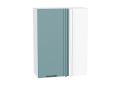 Шкаф верхний прямой угловой Флэт 700Н Grey-green In 2S / Белый