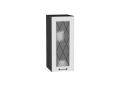 Шкаф верхний со стеклом Ницца 300 Белый / Graphite