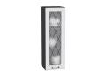 Шкаф верхний со стеклом Ницца 300Н Белый / Graphite