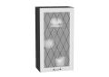 Шкаф верхний со стеклом Ницца 500Н Белый / Graphite