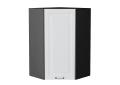 Шкаф верхний угловой Ницца 590Н Белый / Graphite