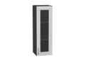 Шкаф верхний со стеклом Шале 300Н White Dreamline / Graphite