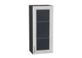 Шкаф верхний со стеклом Шале 400Н White Dreamline / Graphite