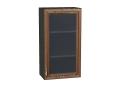 Шкаф верхний со стеклом Шале 500Н Brown Dreamline / Graphite