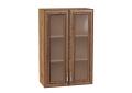 Шкаф верхний со стеклом Шале 600Н Brown Dreamline / Дуб Вотан