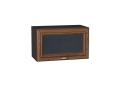 Шкаф верхний горизонтальный со стеклом Шале 600 Brown Dreamline / Graphite