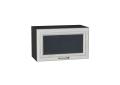 Шкаф верхний горизонтальный со стеклом Шале 600 White Dreamline / Graphite