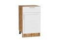 Шкаф нижний с 1 ящиком Сканди 500 White Softwood / Дуб Вотан