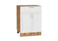 Шкаф нижний с 1 ящиком Сканди 601М White Softwood / Дуб Вотан
