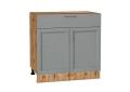 Шкаф нижний с 1 ящиком Сканди 800 Grey Softwood / Дуб Вотан