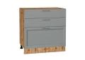 Шкаф нижний с 3-мя ящиками Сканди 800 Grey Softwood / Дуб Вотан