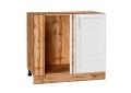 Шкаф нижний угловой Сканди 990М White Softwood / Дуб Вотан