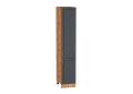 Шкаф пенал Сканди 400 (для верхних шкафов 720) Graphite Softwood / Дуб Вотан