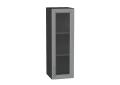 Шкаф верхний со стеклом Сканди 300Н Grey Softwood / Graphite