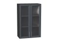 Шкаф верхний со стеклом Сканди 600Н Graphite Softwood / Graphite