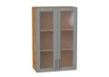 Шкаф верхний со стеклом Сканди 600Н Grey Softwood / Дуб Вотан