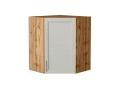 Шкаф верхний угловой Сканди 590 Cappuccino Softwood / Дуб Вотан