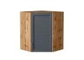 Шкаф верхний угловой Сканди 590 Graphite Softwood / Дуб Вотан