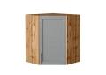 Шкаф верхний угловой Сканди 590 Grey Softwood / Дуб Вотан