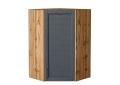Шкаф верхний угловой Сканди 590Н Graphite Softwood / Дуб Вотан