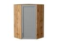 Шкаф верхний угловой Сканди 590Н Grey Softwood / Дуб Вотан