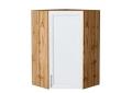 Шкаф верхний угловой Сканди 590Н White Softwood / Дуб Вотан