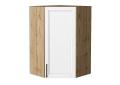 Шкаф верхний угловой Сканди 590Н White Silkwood / Дуб Вотан