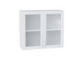 Шкаф верхний со стеклом Сканди 800 White Softwood / Белый