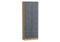Шкаф двухстворчатый Стиль ШК-803 с ящиками Graphite Softwood / Дуб Вотан