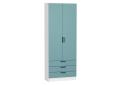 Шкаф двухстворчатый Стиль ШК-803 с ящиками Grey-green In 2S / Белый