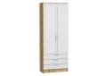 Шкаф двухстворчатый Стиль ШК-803 с ящиками White Softwood / Дуб Вотан