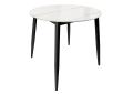 Стол круглый Uni-Form-R.2B SBlack / White Gloss Marble