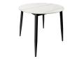 Стол круглый Uni-Form-R.2B SBlack / White Matt Marble