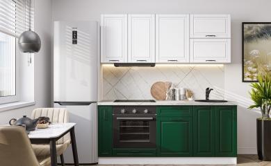 Кухня Дублин-01/Б Special White/Special Green