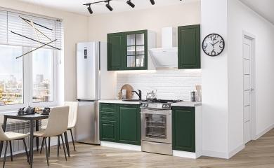 Кухня Дублин-04 Special Green / Белый