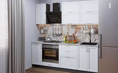 Кухня Сканди-01 White Softwood