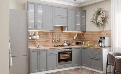 Угловая кухня Сканди-04 Grey Softwood