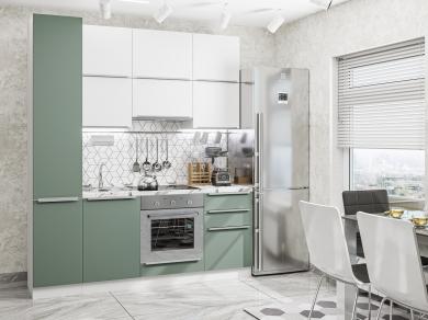 Кухня Фьюжн-06 Silky White/Silky Mint