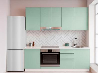 Кухня Фьюжн-20 Silky Mint / Белый