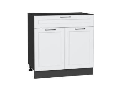Шкаф нижний с 1 ящиком Барселона 800 Белый / Graphite