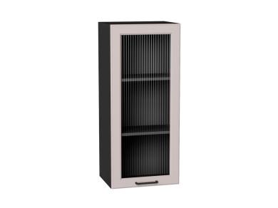 Шкаф верхний со стеклом Барселона 400Н Кашемир / Graphite