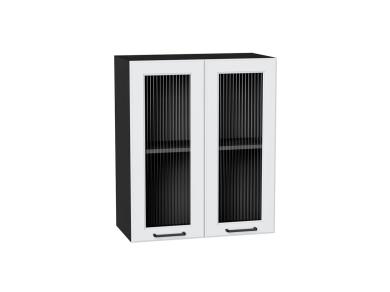 Шкаф верхний со стеклом Барселона 600 Белый / Graphite