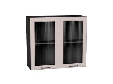 Шкаф верхний со стеклом Барселона 800 Кашемир / Graphite