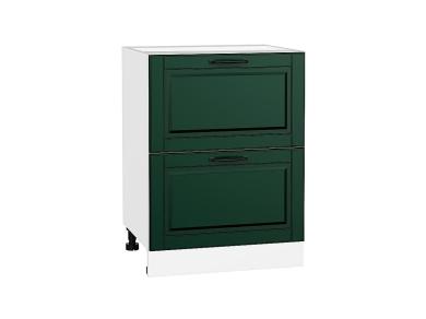 Шкаф нижний с 2-мя ящиками Дублин 600 Special Green / Белый