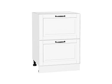 Шкаф нижний с 2-мя ящиками Дублин 600 Special White / Белый