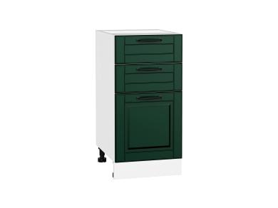 Шкаф нижний с 3-мя ящиками Дублин 400 Special Green / Белый