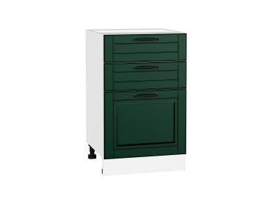 Шкаф нижний с 3-мя ящиками Дублин 500 Special Green / Белый