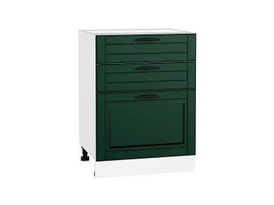 Шкаф нижний с 3-мя ящиками Дублин 600 Special Green / Белый