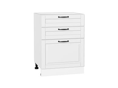 Шкаф нижний с 3-мя ящиками Дублин 600 Special White / Белый